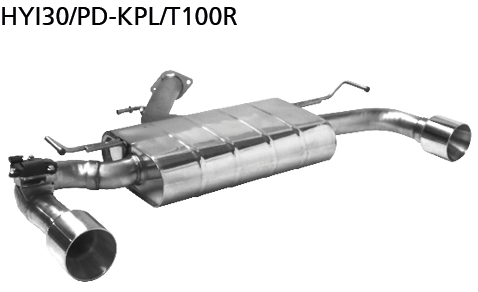 Bastuck HYI30/PD-KPL/T100R Hyundai i30 i30 PD 2.0 T-GDI inkl. i30N ab Baujahr 2017 Endschalldämpfer