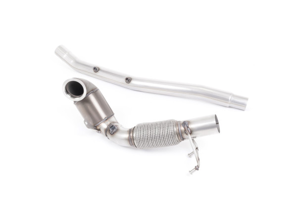 Milltek SSXVW513 Large Bore Downpipe and Hi-Flow Sports Cat - Audi S3 2.0 TFSI quattro 3-Door 8V.2