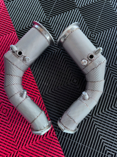 EXH Downpipes V4 Audi RSQ8 / Lamborghini Urus 200 Zellen OPF Model