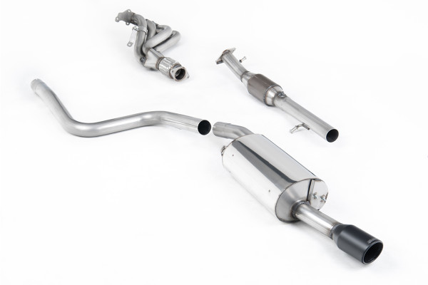 Milltek SSXFD054 Full System (including Hi-Flow Sports Cat) Ceramic Coated Satin Black Trim passend