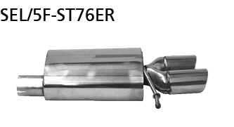 Bastuck SEL/5F-ST76ER Seat Leon 5F Leon 5F ST Cupra 2.0l Endschalldämpfer mit Doppel-Endrohr, 20° sc