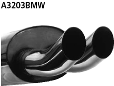 Bastuck A3203BMW BMW 3er E36 320i / 323i Endschalldämpfer DTM mit Doppel-Endrohr 2 x Ø 76 mm