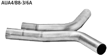 Bastuck AUA4/B8-3/6A Audi S4 B8 / S5 B8 Audi S4 / S5 B8 (ab B. 2008) Y-Verbindungsrohr für 2 Endsch