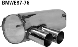 Bastuck BMWE87-76 BMW 1er E81 / 1er E87 118d / 120d Endschalldämpfer mit Doppel-Endrohr 2 x Ø 76 mm