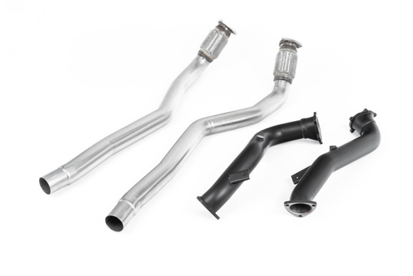 Milltek SSXAU555 Large-bore Downpipes and Cat Bypass Pipes - Audi RS7 C7 Sportback 4.0 V8 TFSI bitu