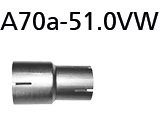 Bastuck A70a-51.0VW Hyundai i20 i20 GB inkl. Sport Adapter von Nachkatalysator/ Ersatzrohr für Nachk