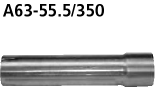 Bastuck A63-55.5/350 Audi A4 B5 A4 B5 + Avant nicht Quattro Bj. 1994-2000 Adapter für 1.9 & 2.5 L TD