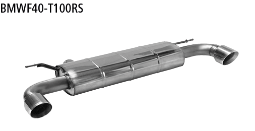 Bastuck BMWF40-T100RS BMW 1er F40 118i ab Baujahr 2019 Endschalldämpfer mit Einfach-Endrohr 1x Ø?100