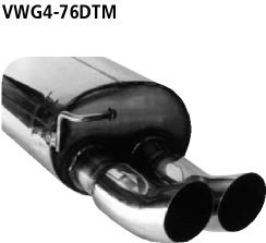 Bastuck VWG4-76DTM Audi A3 8L / S3 8L A3 8L nicht Quattro Endschalldämpfer DTM mit Doppel-Endrohr 2