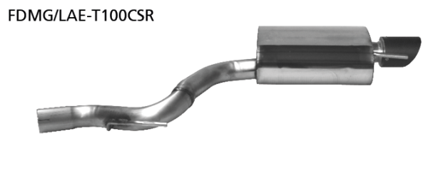 Bastuck FDMG/LAE-T100CSR Ford Mustang Mustang LAE 2.3l Ecoboost Endschalldämpfer mit Einfach-Endroh