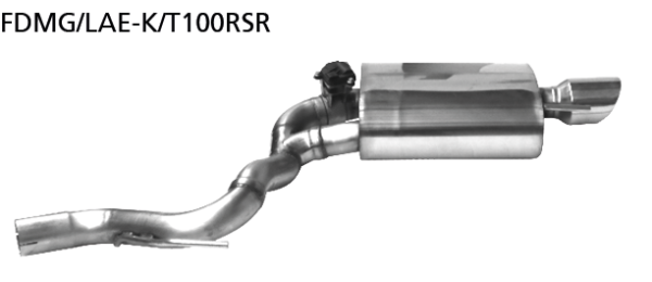 Bastuck FDMG/LAE-K/T100RSR Ford Mustang Mustang LAE 5.0l V8 Endschalldämpfer mit Einfach-Endrohr 1