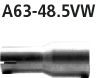 Bastuck A63-48.5VW Peugeot 207 Adapter Komplettanlage auf Kat oder Endschalldämpfer auf Serienanlage