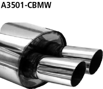 Bastuck A3501-CBMW BMW 3er E36 Compact 316i / 318i Compact Endschalldämpfer mit Doppel-Endrohr 2 x Ø