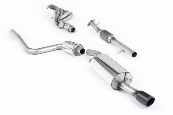 Milltek SSXFD055 Full System (including Hi-Flow Sports Cat) Ceramic Coated Satin Black Trim passend