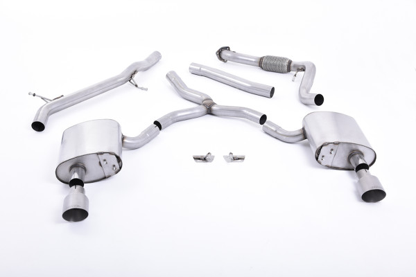 Milltek SSXAU617 Cat-back Dual 100mm GT100 passend für: Audi A4 2.0 TFSI B9 Quattro Saloon & Avant (