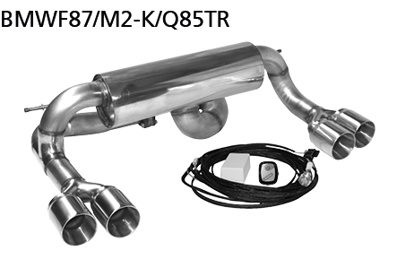 Bastuck BMWF87/M2-K/Q85TR BMW 2er M2 M2 (F87) Endschalldämpfer mit Doppel-Endrohr RACE 2 x Ø 85 mm L