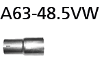Bastuck A63-48.5VW Citroen C3 / DS3 C3 / DS3 Diesel HDI Adapter Endschalldämpfer auf Serienanlage au