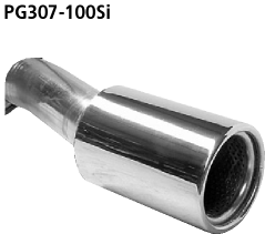 Bastuck PG307-100SI Peugeot 307 307 Limousine Endschalldämpfer mit Einfach-Endrohr 1 x Ø 100 mm 307