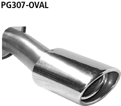 Bastuck PG307-OVAL Peugeot 307 307 Limousine Endschalldämpfer mit Einfach-Endrohr Oval 120 x 80 mm 3