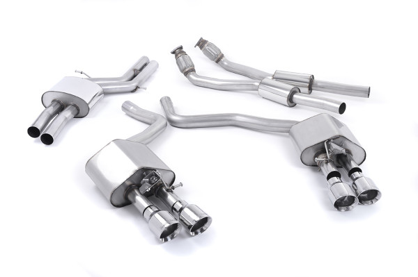 Milltek SSXAU444 Cat-back Quad 100mm GT100 - Audi S6 4.0 TFSI C7 quattro (2012 - 2018)