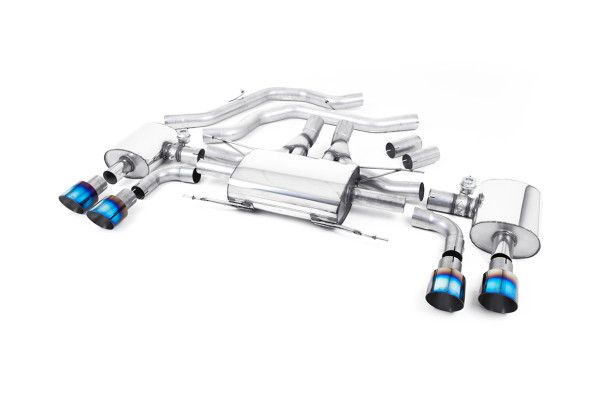 Milltek SSXAR15 Front Pipe-back Quad 100mm GT100 passend für: Alfa Romeo Giulia Quadrifoglio 2.9 V6