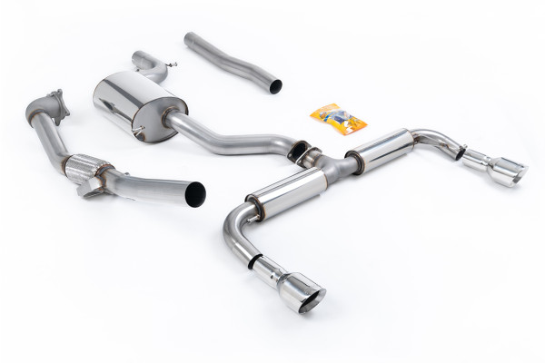 Milltek SSXVW173 Turbo-back excluding Hi-Flow Sports Cat Dual 100mm GT100 passend für: Volkswagen Go
