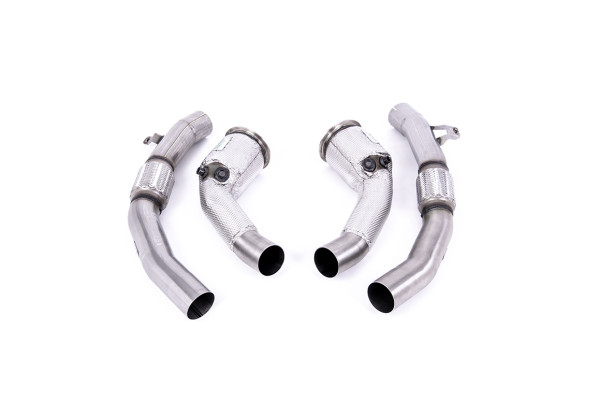 Milltek SSXAU870 Large-bore Downpipes and Cat Bypass Pipes - Audi RS6 C8 4.0 V8 bi-turbo (OPF/GPF M
