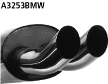 Bastuck A3253BMW BMW 3er E36 325i / 328i Endschalldämpfer DTM mit Doppel-Endrohr 2 x Ø 76 mm