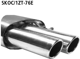 Bastuck SKOC/1ZT-76E Skoda Octavia II Octavia II 1Z Turbo inkl. RS Endschalldämpfer mit Doppel-Endro