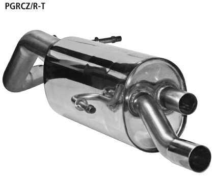 Bastuck PGRCZ/R-T Peugeot RCZ RCZ R Endschalldämpfer mit 2 x Ausgangsrohr Ø 51,0 mm für original Hec