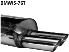 Bastuck BMWiS-76T BMW 3er E36 318is Endschalldämpfer mit Doppel-Endrohr 2 x Ø 76 mm