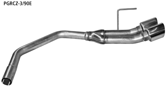 Bastuck PGRCZ-3/90E Peugeot RCZ RCZ Benziner Endrohrsatz RH mit Doppel-Endrohr 2x Ø 90 mm eingerollt