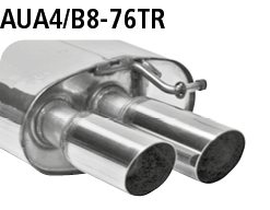 Bastuck AUA4/B8-76TR Audi A4 B8 / A5 B8 A4/A5 B8 (ab B. 2008) 4 Zyl. Diesel 2 Endschalldämpfer LH+RH