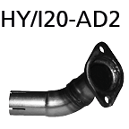 Bastuck HY/I20-AD2 Hyundai i20 i20 GB inkl. Sport Adapter Endschalldämpfer auf Serienanlage auf Ø 50