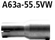 Bastuck A63a-55.5VW Peugeot 206 206 außer RC+GT mit rundem Heckschürzenausschnitt Adapter Komplettan