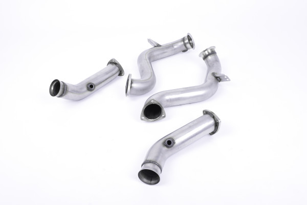 Milltek SSXMZ119 Large-bore Downpipes and Cat Bypass Pipes - Mercedes E-Class E63S AMG (W213) 4.0 B