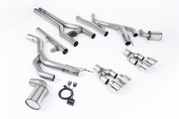 Milltek SSXDOD101 Front Pipe-back Quad 100mm GT100 passend für: Dodge / RAM Challenger SRT Hellcat (