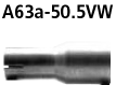 Bastuck A63a-50.5VW Audi A4 / S4 B6/B7 A4 B6/B7 (Bj. 2000-2008) 6 Zyl. Quattro Limousine, Avant (8E)