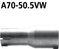 Bastuck A70-50.5VW Seat Leon 5F Leon 5F Diesel Adapter Komplettanlage bzw. Endschalldämpfer auf Seri