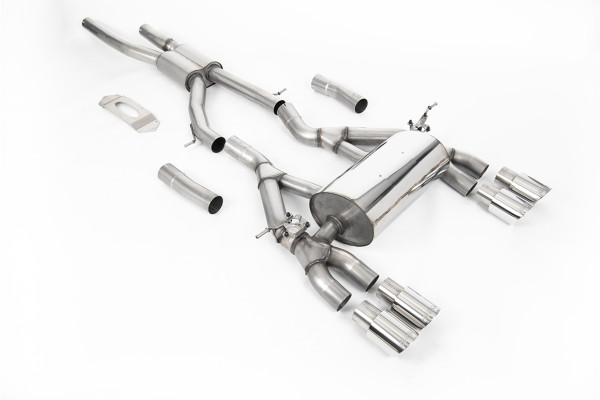 Milltek SSXBM1117 Cat-back Quad 90mm GT90 passend für: BMW 3 Series F80 M3 M3 Competition & M3 CS S