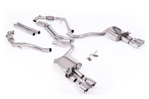 Milltek SSXAU1113 Cat-back Quad 100mm GT100 passend für: Audi S5 3.0 V6 Turbo Sportback B9 (NON GPF