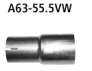 Bastuck A63-55.5VW BMW 1er E82 118i / 120i Adapter Komplettanlage auf Serienanlage auf Ø 55.5 mm