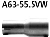 Bastuck A63-55.5VW BMW 1er E81 / 1er E87 116i / 118i / 120i bis Bj. 02/2007 Adapter Komplettanlage