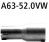 Bastuck A63-52.0VW Hyundai i30 i30 Benziner Adapter Komplettanlage auf Serienanlage oder Endschalldä