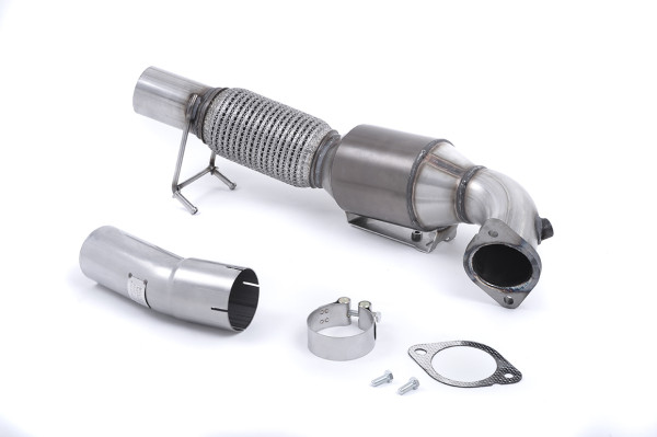 Milltek SSXFD192 Large Bore Downpipe and Hi-Flow Sports Cat 76.2 passend für: Ford Focus Mk3 RS 2.3-