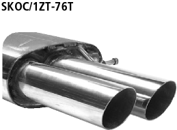 Bastuck SKOC/1ZT-76T Skoda Octavia II Octavia II 1Z Turbo inkl. RS Endschalldämpfer mit Doppel-Endro