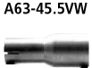 Bastuck A63-45.5VW BMW 1er E81 / 1er E87 116i / 118i / 120i ab Bj. 02/2007 Adapter Komplettanlage au