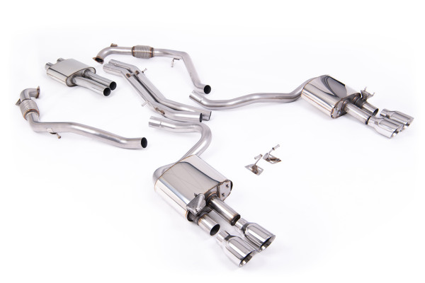 Milltek SSXAU1120 Cat-back Quad 100mm GT100 passend für: Audi S5 3.0 V6 Turbo Sportback B9 (NON GPF