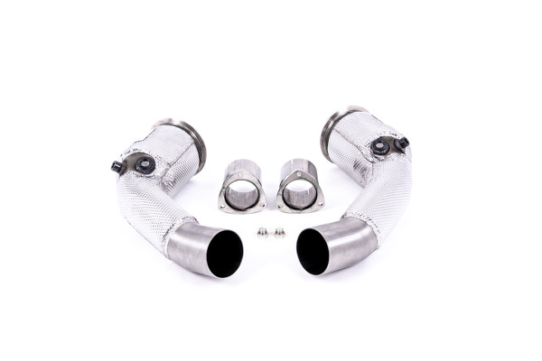 Milltek SSXAU908 Large-bore Downpipes and Cat Bypass Pipes - Audi S8 D5 4.0 TFSI V8 Saloon / Sedan