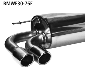Bastuck BMWF30-76E BMW 4er F32/F33/F36 4er F32/F33/F36 6 Zylinder Diesel Endschalldämpfer mit Doppel